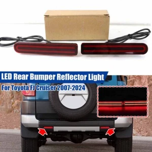Red LED Rear Bumper Reflector Light wTurn Signal For Toyota FJ Cruiser 2007-2024 - Foto 1 di 6