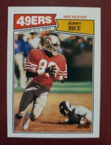 JERRY RICE 1987 Topps football card #115 2nd year San Francisco 49ers NFL HOF * - Bild 1 von 4
