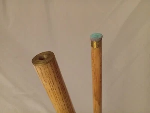 Vintage Riley 2 Pieces Pool Cue Snooker Cue Wooden Half With Carrier Case 145 Cm - Picture 1 of 24