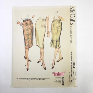 Gonna a matita diritta slim anni '50 MCCALL'S 5014 modello stampato vintage vita 23 - Foto 1 di 12