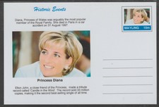 CINDERELLA 106531 HISTORIC EVENTS - PRINCESS DIANA - Glossy Fantasy Postal card