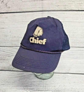 Vintage Chief Mesh Back Rope Hat Cap Adjustable Snapback Hit OSFA - Picture 1 of 5