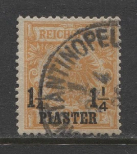 Deutschland 1889 Büros in TÜRKEI 11⁄4 Piaster gebraucht CONSTANTINOPEL, signiert $ 420,0 - Bild 1 von 1