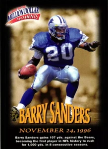 1997 Barry Sanders Fleer Million Dollar Moments #4 Of 50-MT - Picture 1 of 2