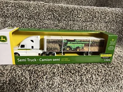 2023 ERTL 1:64 John Deere X9 Combine Themed Freightliner Semi Truck Trailer NEW! - Image 1 of 4