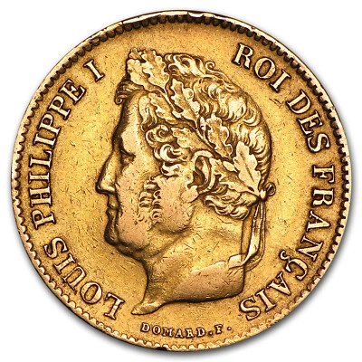 1831-1839 Francia Oro 40 Francos Luis Felipe I Promedio Circ Foto 1 de 2