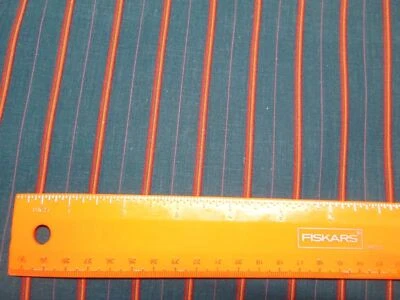Teal Green Red Gold Striped Clothing Quilt Fabric 44" x 46" f2804 - Image 1 of 3