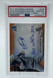 2017 Bowman Chrome Luis Alexander Basabe Auto #2/25 PSA 10 Gem Mint Inscription - Picture 1 of 2