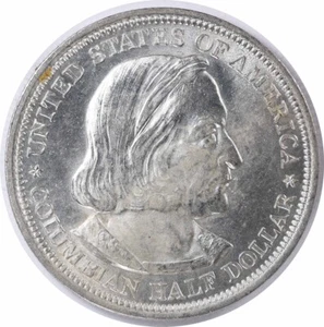 Columbian Commemorative Silver Half Dollar 1892 Choice BU Uncertified #117 - Picture 1 of 2