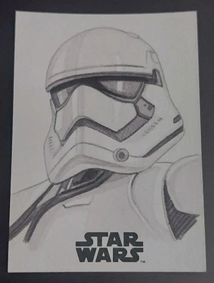 2017 Topps Star Wars: The Last Jedi Stormtrooper Sketch Card: Robert Hendrickson - Image 1 of 2