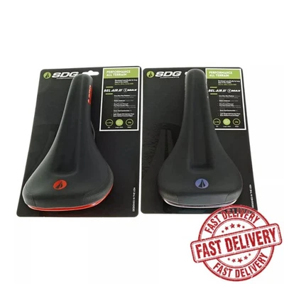 Sillín de riel SDG BEL-AIR V3 MAX 260x140 mm negro/combustible o rojo carretera MTB Foto 1 de 4