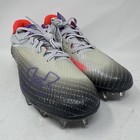 Under Armour Blur Select Low MC Football Cleats Grey Purple Red 3025123-100 Wm 8