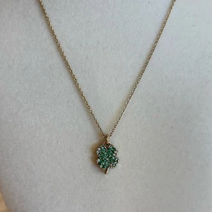 Neu ohne Etikett J. Crew Fabrik grün Kleeblatt Anhänger Halskette - Bild 1 von 4