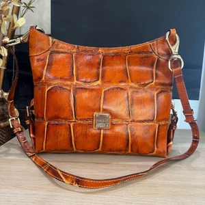 Borsa a tracolla Dooney & Bourke vintage Y2K in pelle di coccodrillo - Foto 1 di 13