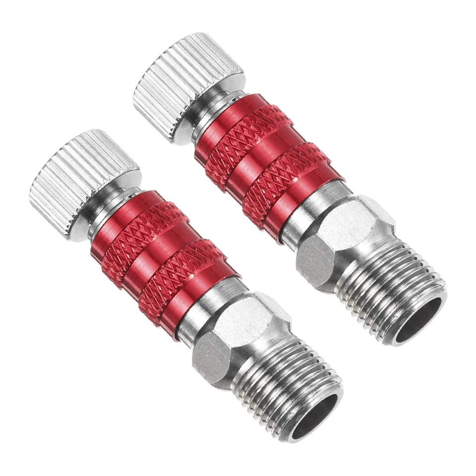 1/8 Air Brush Connector Adapters, 2pcs Air Brush Quick Connect, Red - image 1 of 4