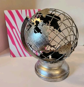 Pink Zebra Simmering Lights World Globe Accent Shade - Picture 1 of 8