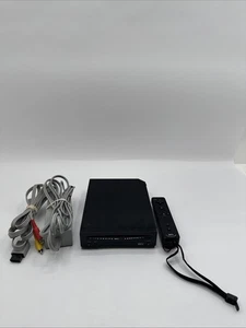 Nintendo Wii Console Black + Remote + Cords RVL-101 (USA) Tested Working - Picture 1 of 7