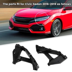 2 X/Set Front Bracket Holder For CIVIC Sedan 2016-2019 Headlight Mount - Picture 1 of 12