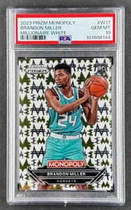 Brandon Miller 2023 Panini Prizm Monopoly Millionaire White SSP RC #W17 PSA 10 - Picture 1 of 2