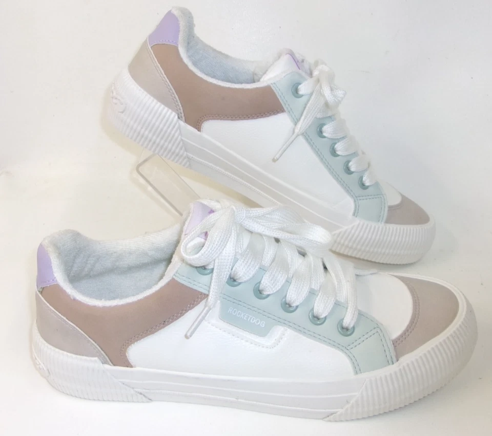 Tênis de plataforma Rocket Dog Cheery branco bloqueado combo feminino EUA 8.5 - Imagem 1 de 4