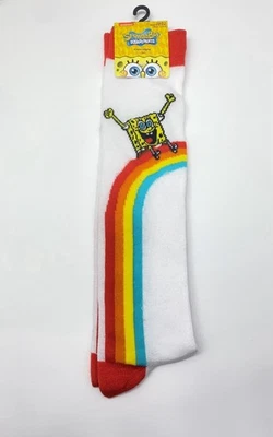 Bob Esponja Pantalones Cuadrados Arco Iris Calcetines Hasta la Rodilla Foto 1 de 4