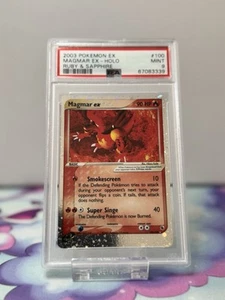 2003 Pokemon EX Ruby & Sapphire - Magmar EX Holo #100 PSA 9 Mint - Picture 1 of 2