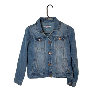 Ci Sono Kids Girls Medium Wash Denim Blue Jean Jacket Size 12 Style Kjk1103 - Picture 1 of 11