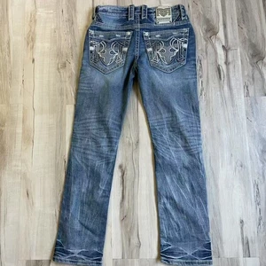 NWT Rock Revival Bryant Slim Straight Stretch Denim Jeans men's 32x29 MSRP $220 - Picture 1 of 24