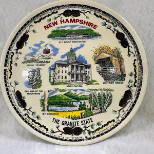 Vintage New Hampshire Souvenir Teller 9-1/4" Zustand Sammlerstück - Bild 1 von 5