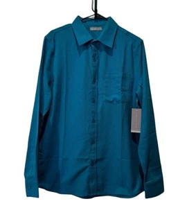 Geoffrey Beene Long Sleeve Button Up Collared Shirt Men's Size M  New - Picture 1 of 13