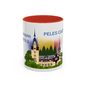 Mug, Romanian Symbols, Peles Castle, Gift for Travelers, Unique Coffee Cup, - Bild 1 von 33