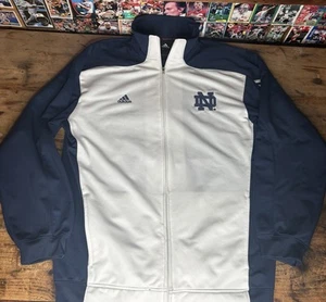 Adidas ClimaLite Notre Dame Jacket Scorch Full Zip Blue White ND Logo Men's XL - Picture 1 of 5