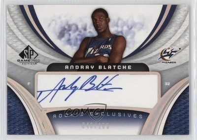 2005 SP Game Used Edition Rookie Exclusives /100 Andray Blatche #RE-AB Auto RC - Image 1 of 2