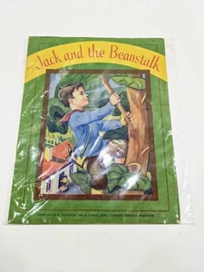 1944 RARE Linen Book Jack And The Beanstalk - Imagen 1 de 4
