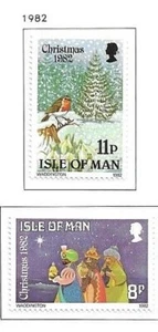 ISLE OF MAN 1982 - CHRISTMAS - Set of 2 SG 225 & 226 - MNH - Picture 1 of 1