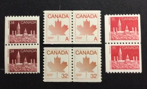 BroadviewStamps COIL SALE!  Canada #908, 951-53.  Pairs.  MNH F-VF.  CV$8 - Picture 1 of 2