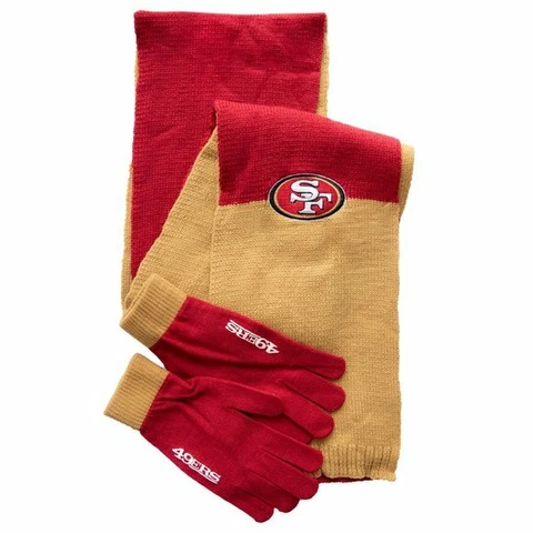 NFL San Francisco 49ers Scarf and Glove Set 49er Cover