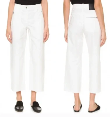 Rag & Bone New York Women's Straight Leg White Cropped "Grace Pant" Size 10 - Image 1 of 4