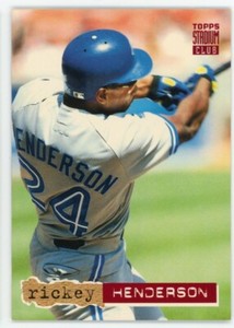 1994 Topps Stadium Club Rickey Henderson Card #107 HOF