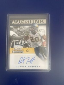 JUSTIN FORSETT 2015 Panini Contenders Draft Picks ALUMNI INK ROOKIE AUTOGRAPH $$