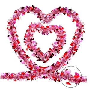 4 Saiten insgesamt 26,4 Fuß Tag Lametta Girlanden - je 6,6 Fuß Metallic Valentinstag - Bild 1 von 7