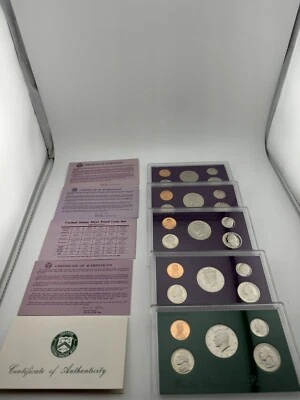 1990-1994 us mint proof set with deep strikes- OGP and COA - Image 1 of 4