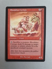 Bloodshot Cyclops, MTG Urza's Destiny (1999) Rare Red Creature NM