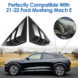 Carbon Fiber Side Window Louvers Cover Trim ABS For Ford Mustang Mach E 2021-22 - Bild 1 von 11