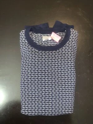 PRE-OWNED JACK SPADE WARREN STREET Men's Navy Blue White Crewneck Sweater SZ XL - Image 1 of 4