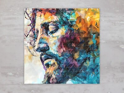 Painel de tecido Jesus Christian Faith colcha quadrada artesanato costura colcha bloco A48 - Imagem 1 de 4