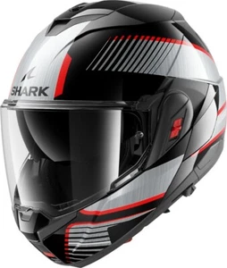 CASCO MODULARE SHARK OXO SIKTER BLU ARGENTO ROSSO MENTONIERA 180° TG M - Foto 1 di 6