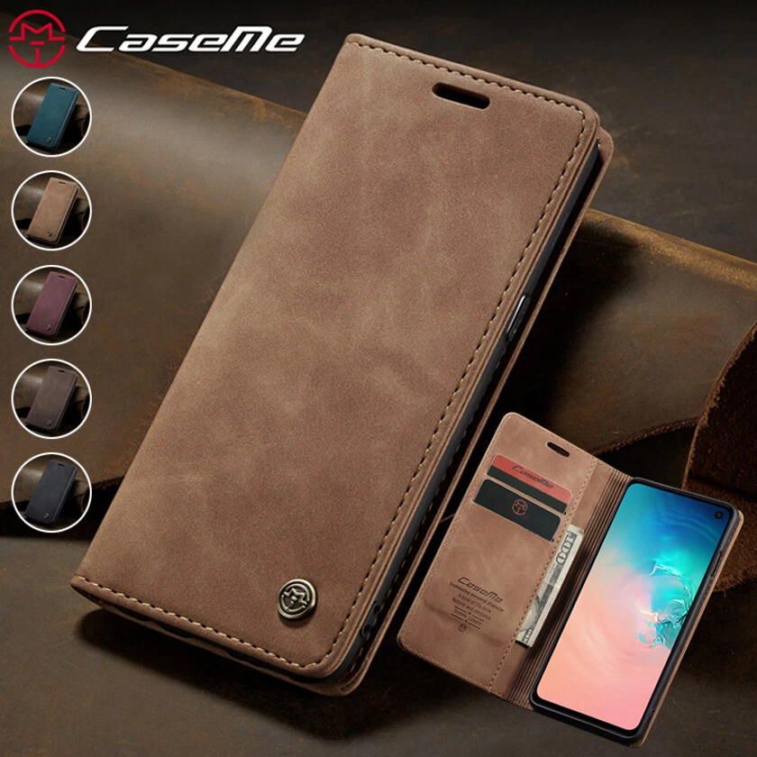 For Samsung Galaxy S10e/S9/S8+/S7 Edge Magnetic Wallet Case Leather Flip Cover - Image 1 of 4
