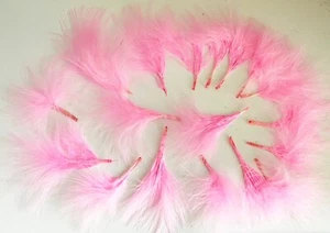 Bundle 18pcs Baby Pink Fluffy Craft Feathers Ideal for Millinery Craft DIY - Picture 1 of 5