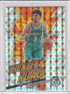 2022-23 Mosaic Lamelo Ball Thunder Road Silver Mosaic Prizm #16 Hornets - Image 1 of 2